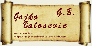 Gojko Balošević vizit kartica